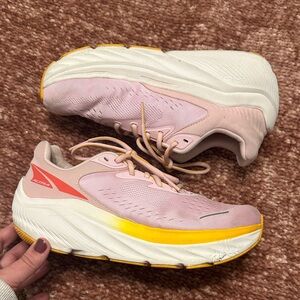 Altra Women's Pink and Yellow Athletic Shoes